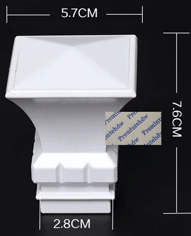 White Square 2 шт./лот, белый, матовый, черный, Европейский, драпировка, занавеска, 28 мм, стержень, конец трубы, декоративная крышка, отделанные, выдалбливают, шар, кристалл, лист, Корона - Цвет: White Square