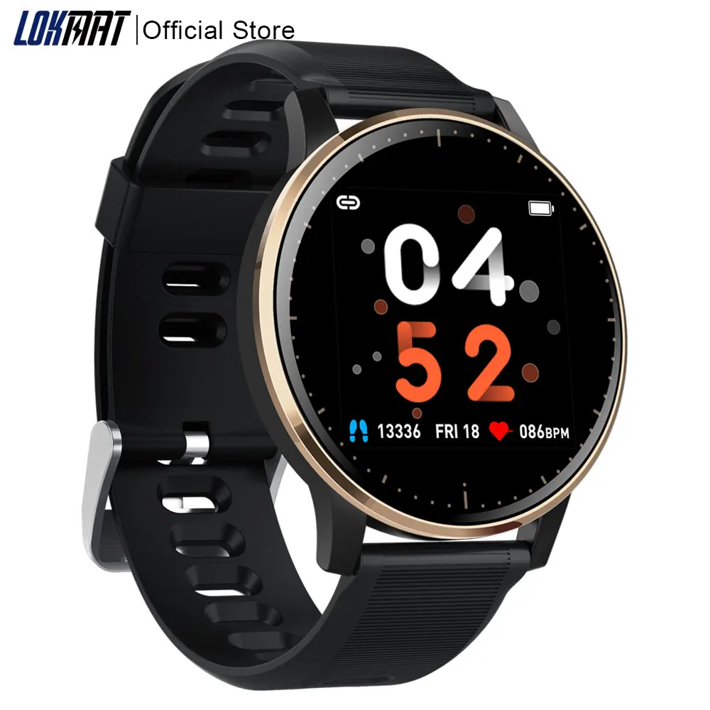 LOKMAT Bluetooth умные часы спортивные мужские водонепроницаемые монитор сердечного