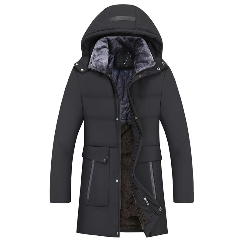 2020 Новинка плюс бархатная утепленная мужская зимняя куртка стильное пальто
