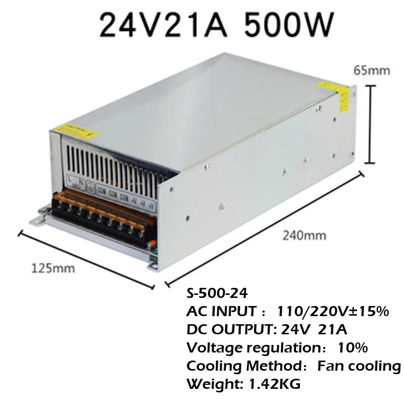 Источник питания Transform AC220V в DC24V 36V 48V Импульсный источник 500 Вт 600 800 1000 Мощный