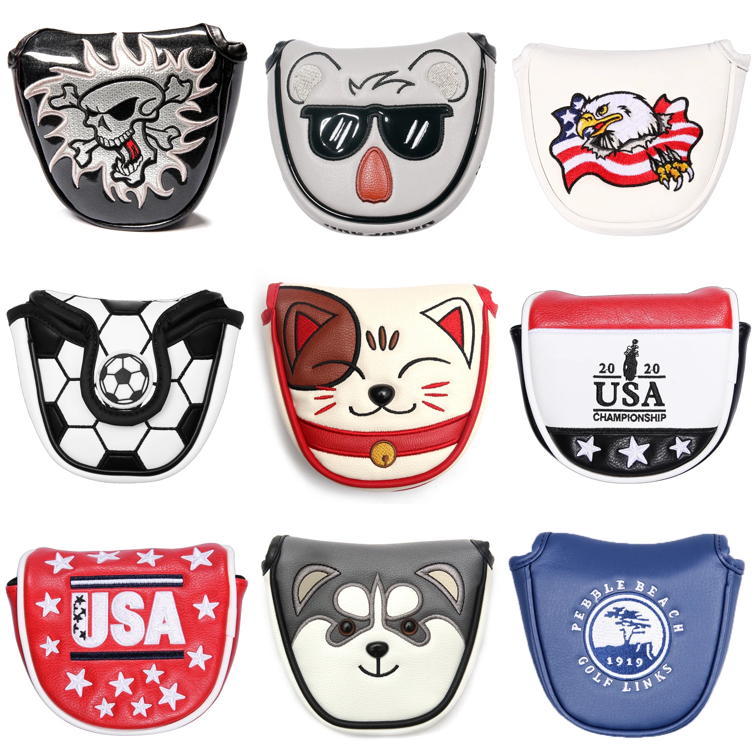 Магнитная застежка индивидуальная колотушка для гольфа клюшки покрытие головы