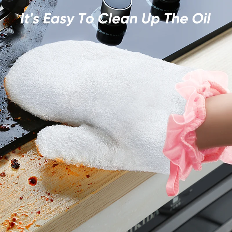 1 пара перчатки из бамбукового волокна для мытья посуды | Дом и сад