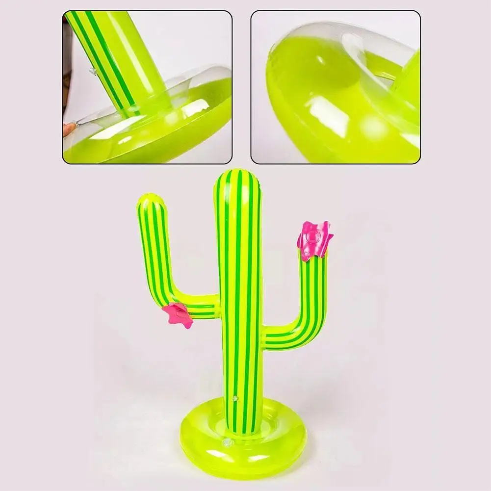 New Pvc Inflatable Cactus Game Set Floating Pool Toys Ice Swimming Beach Supplies Travel Bar Outdoor Party Party Pool L2j4 images - 6