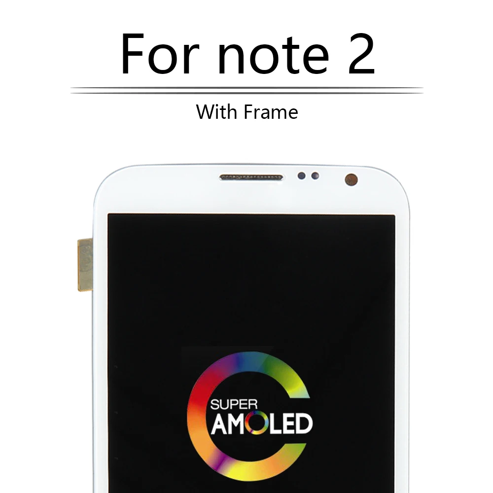 Оригинальный супер AMOLED для SAMSUNG GALAXY Note 2 ЖК дисплей N7100 N7108 N7102 кодирующий