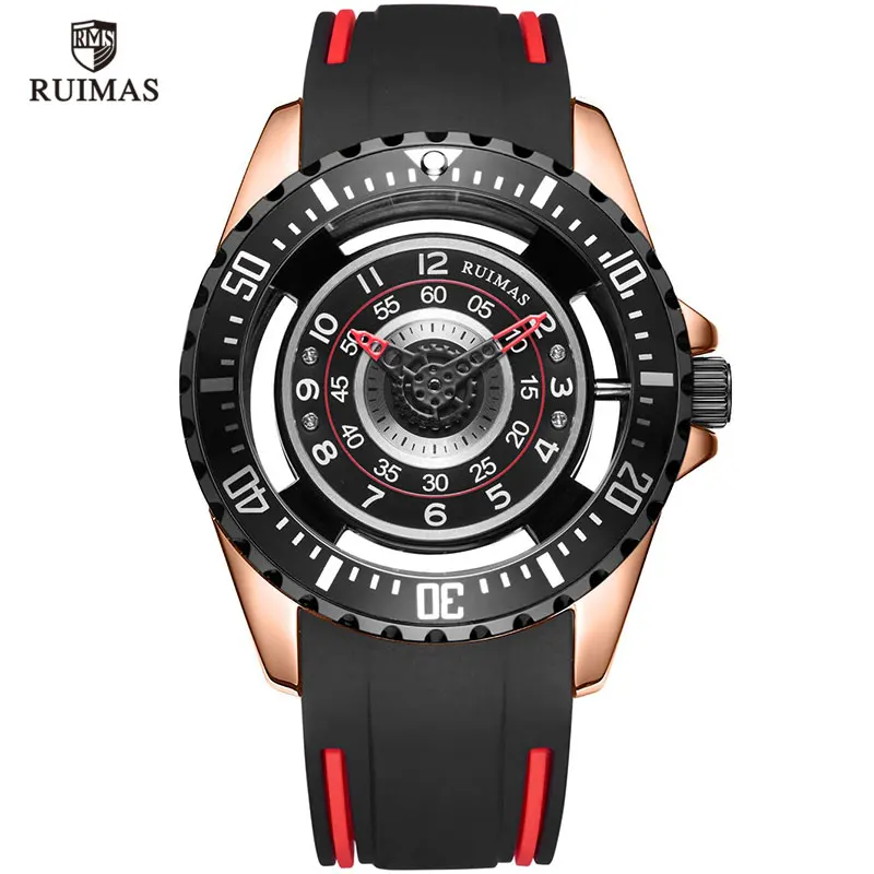 RN549G-Rose gold Новые мужские s часы Топ люксовый бренд мужские уникальные спортивные часы мужские кварцевые часы Дата водонепроницаемые наручные часы Relogio Masculino - Цвет: RN549G-Rose gold