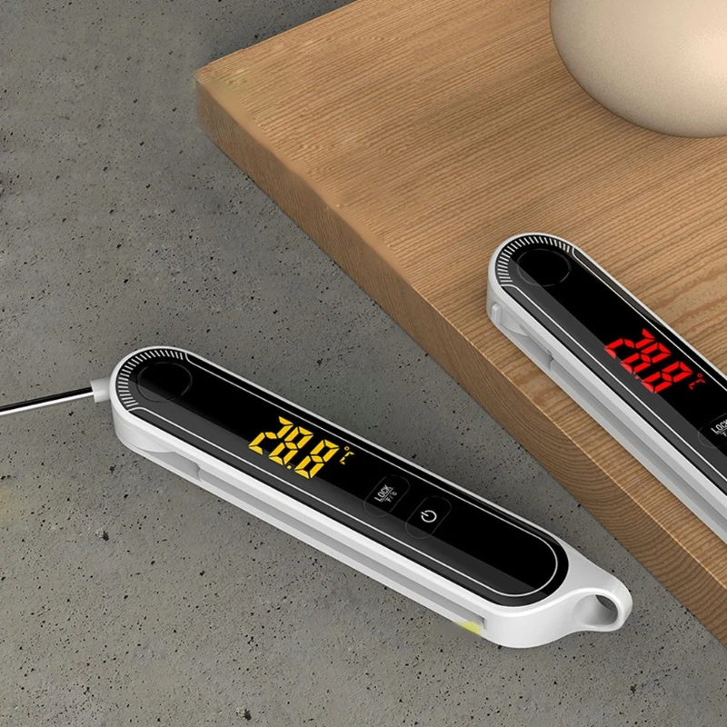 

LED Instant Read Meat Thermometer with Foldable Probe Digital Food Cooking BBQ Electronic Oven Thermometer Backlight