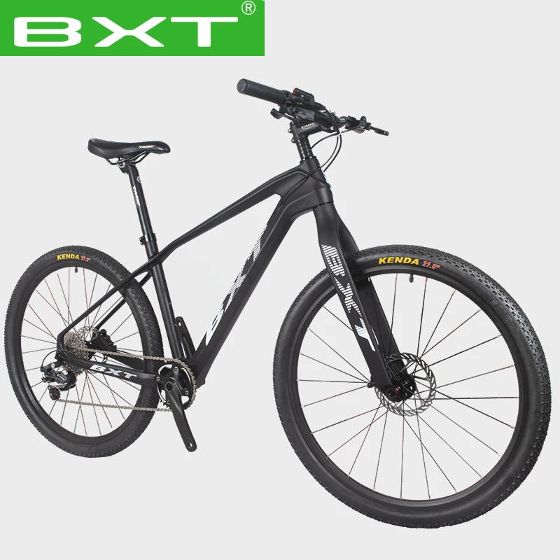 BXT 27.5inch 1x11 Speed Carbon Fiber Mountain Bike Double Disc Brake MTB Complete Bicycle 27.5er Suitable for 160cm-185cm Height