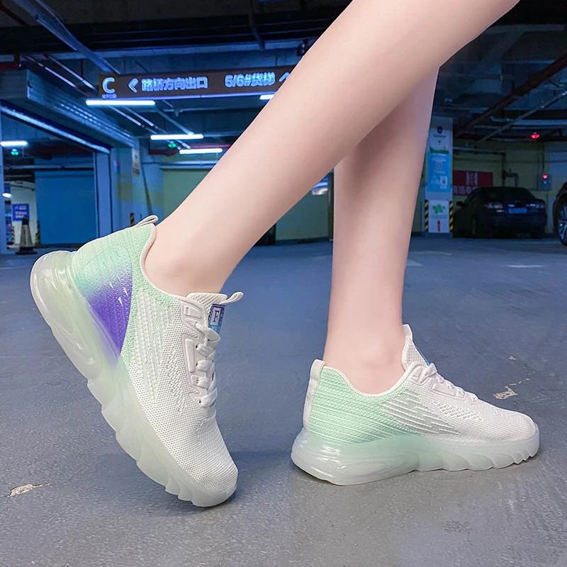 

Candy colors Women Running Confortable Fashion Cushion Sneakers Lightweight Walking Outdoor Sports Athletic Tennis Shoes