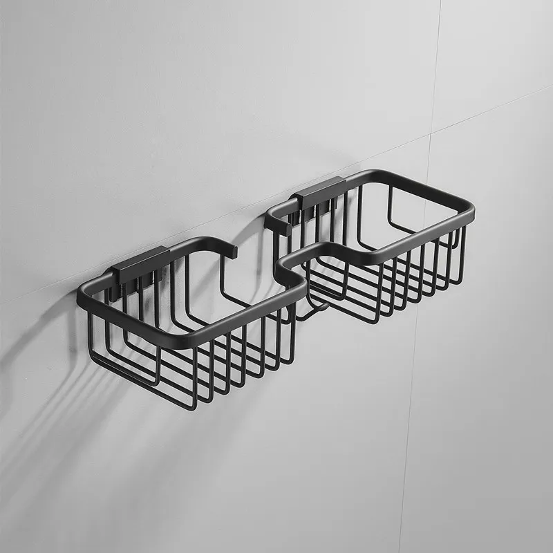 Алюминиевая корзина WZLY без отверстий однослойная полка для хранения шампуня