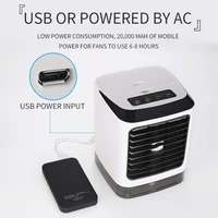 mini 3in1 usb portable air conditioner 7 colors led conditioning humidifier purifier 3 gear desktop air cooler fan w480ml tank