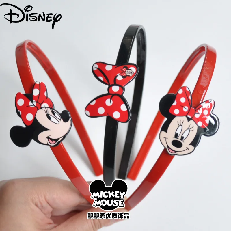 

Классическая акриловая Нескользящая Детская повязка на голову с бантом Минни Дисней, Детская повязка на голову, Шпилька для волос для девоч...