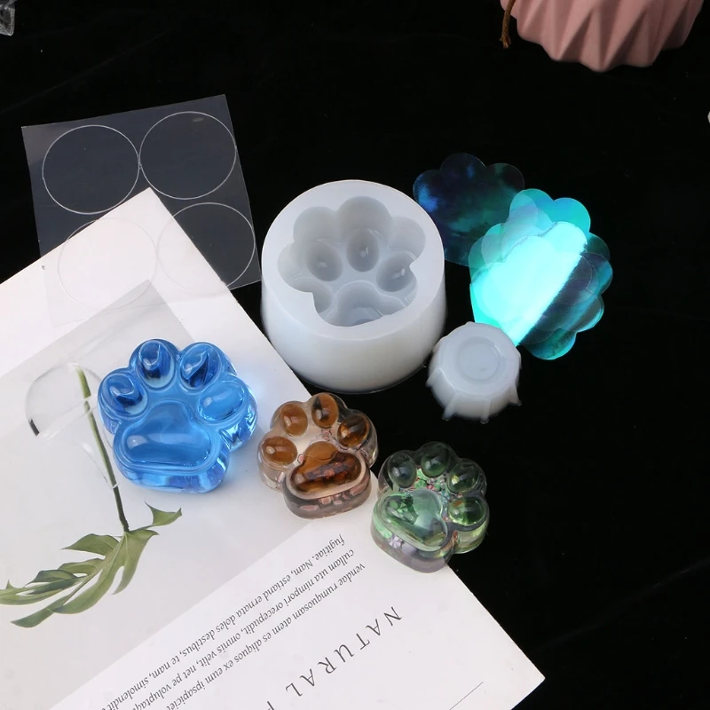 

2022 New 1 Set Oversized Mirror Cat Claw Keychain Epoxy Resin Mold Handmade Pendants Ornaments Silicone Mould DIY Crafts Jewelry