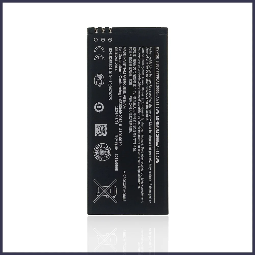 100% Оригинальный аккумулятор BV-T5E для Nokia Lumia 950 RM-1104 RM-1106 RM-110 McLa BVT5E 3000 мА · ч