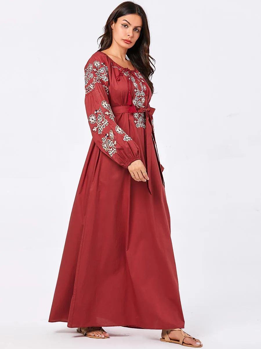 Abaya платье халат Longue Femme мусульманское достойное удобное арабское большой размер