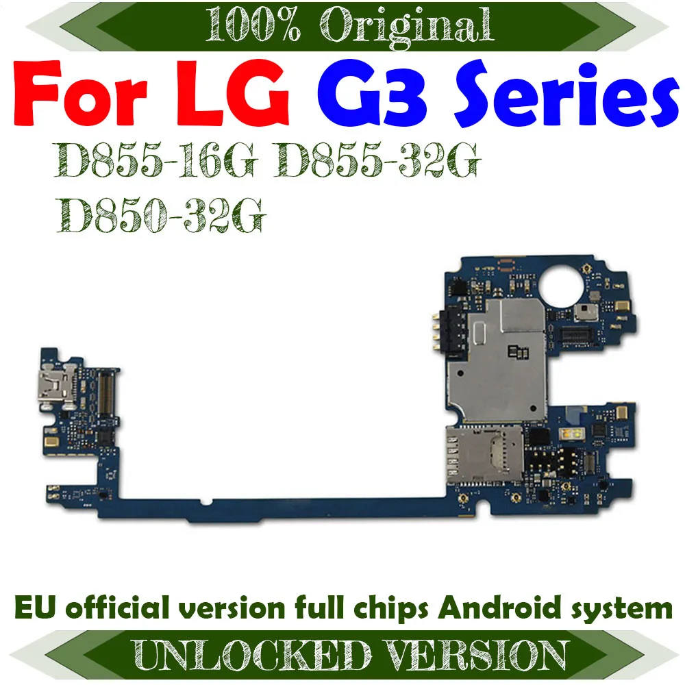 Оригинальная разблокированная материнская плата 16 Гб/32 ГБ для LG G3 D855 с чипами