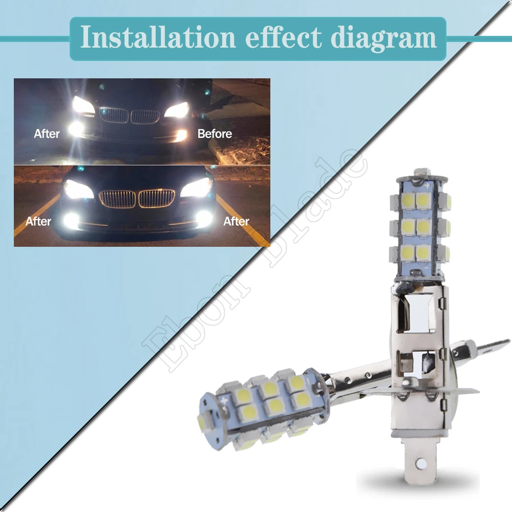 Пара светодиодных ламп H1 супер яркие лампы высокой мощности H3 25-SMD 3528
