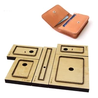 5pcsset diy leather craft women card holder folded wallet knife mould die cutter hand machine punch tool pattern 105x70mm