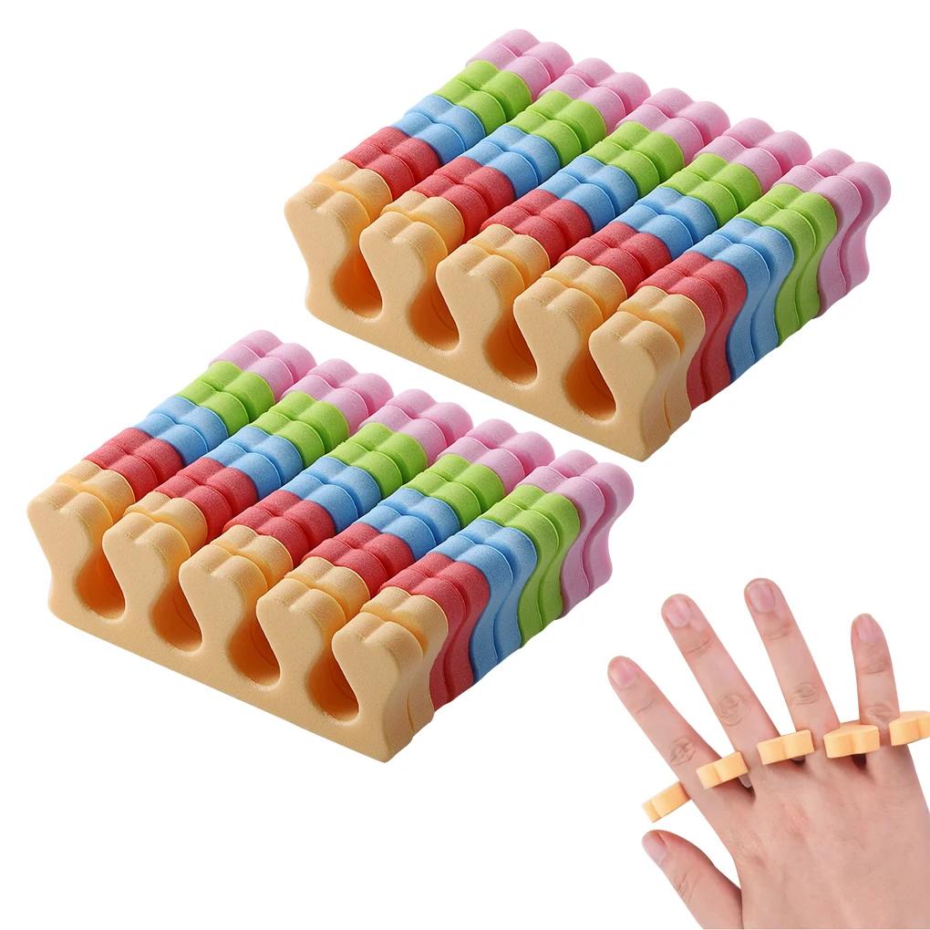 

10 pair Pedicure Toe Separators Bulk Nail Art Finger Separators Soft Foam Toe Stretcher For Toes & Finger Relaxing Holding