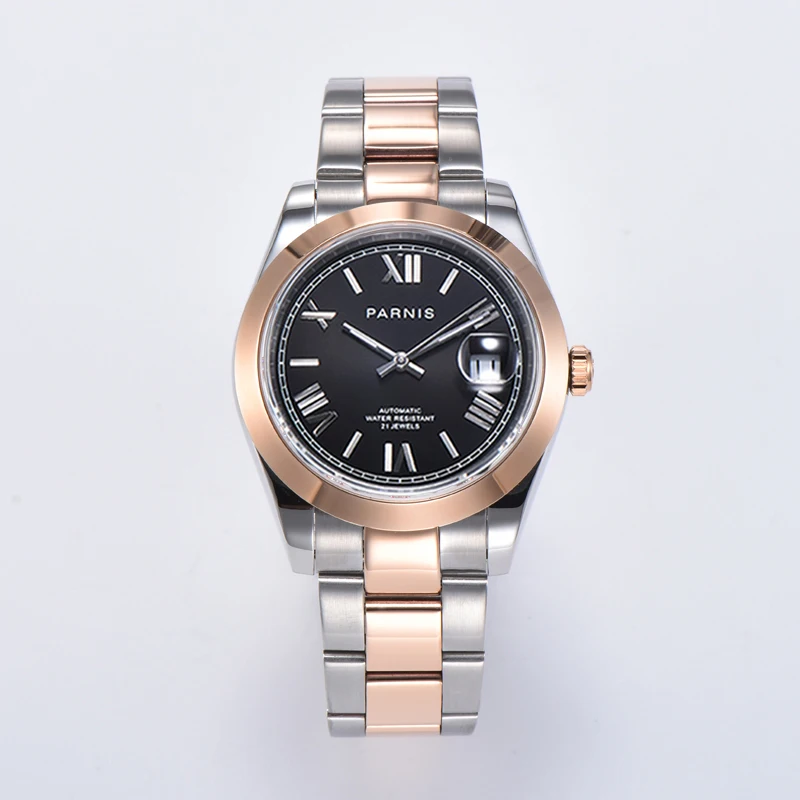 

Часы мужские механические с календарем и автоподзаводом, 8215 г., с черным циферблатом