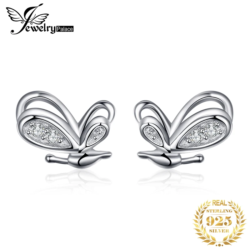 JewelryPalace высокое качество кубического циркония Танцы бабочка серьги 925 пробы