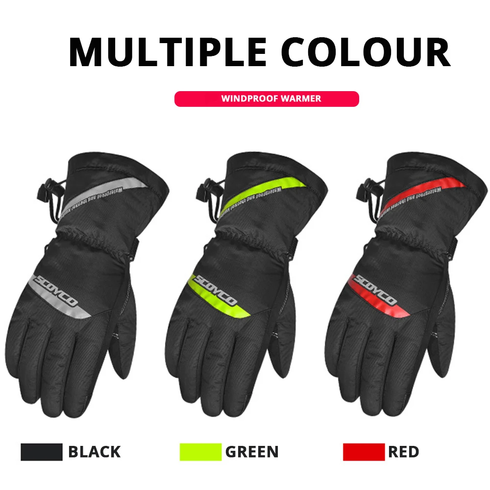 

Motorcycle Gloves Waterproof Winter Thermal Fleece Lined Touch Screen Non-slip Motorbike Riding Cycling Bicycle Bike Ski Glove