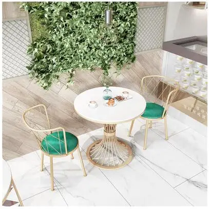 

Simple negotiation table and chair combination leisure reception rest area business reception tea shop dining table small round