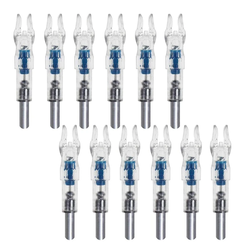 

12PCS S Led Lighted Nocks Fit for 6.2 mm Archery Hunting Bow Accessory