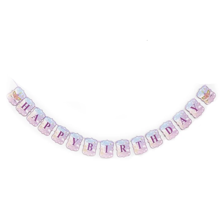 1 set purple Banner Микки Маус тема одноразовая посуда наборы бумажные тарелки и стаканы вечерние поставки вечерние баннер Свадебные/детский наряд в качестве подарка на день рождения бассейн вечерние украшения - Color: 1 set purple Banner