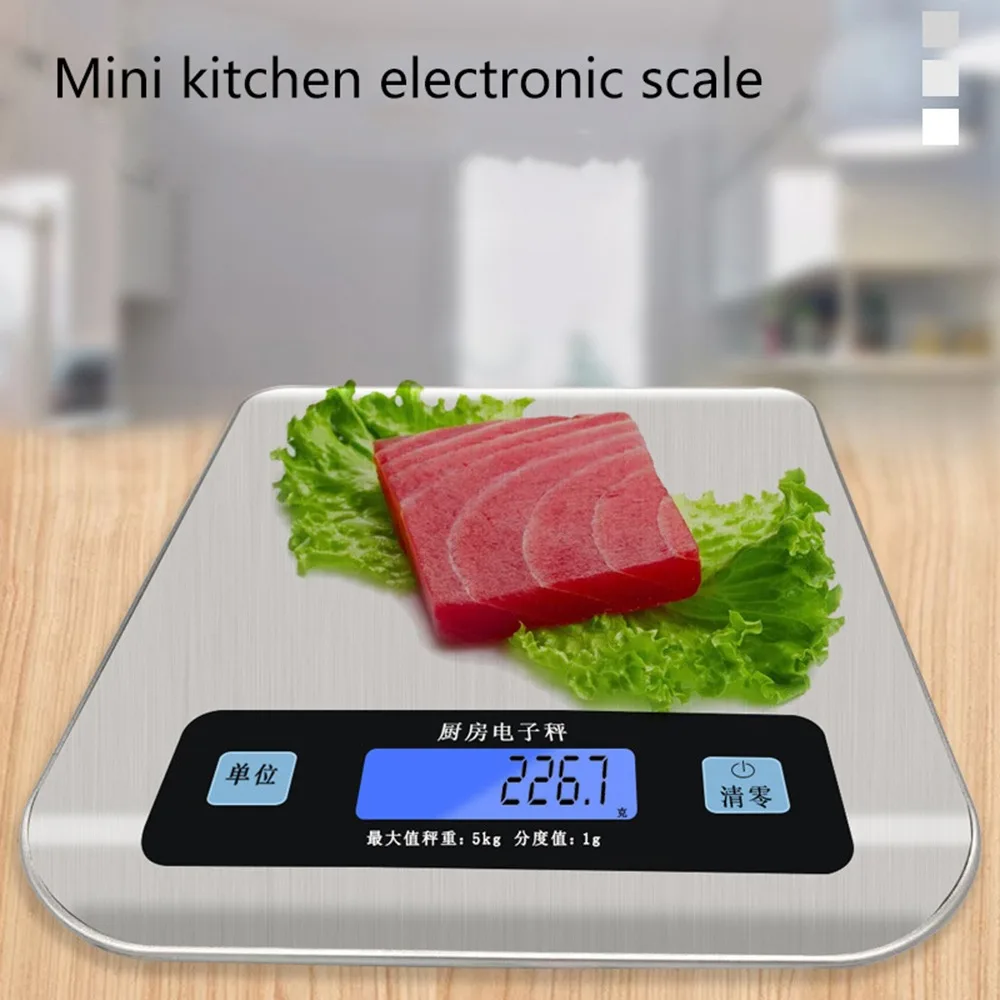 

Digital Kitchen Scale LCD Display 1g/0.1oz Precise Stainless Steel Food Scale for Cooking Baking weighing Scales Electronic