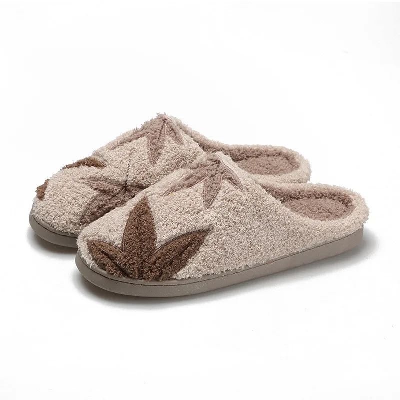

Whoholl Women Indoor Slippers Warm Plush Lovers Home Slipper Anti Slip Autumn Winter Shoes Woman House Floor Soft Slient Slides