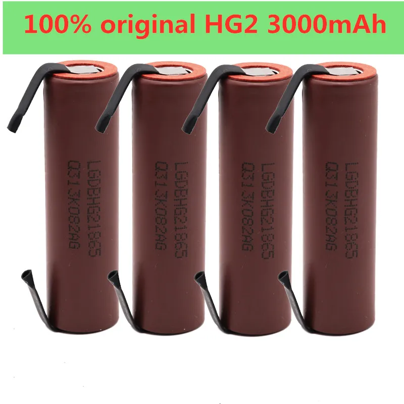 

20 шт. 100% оригинальный аккумулятор большой емкости HG2 18650 3000 мАч для HG2 мощный большой ток разряда + никелевая пластина