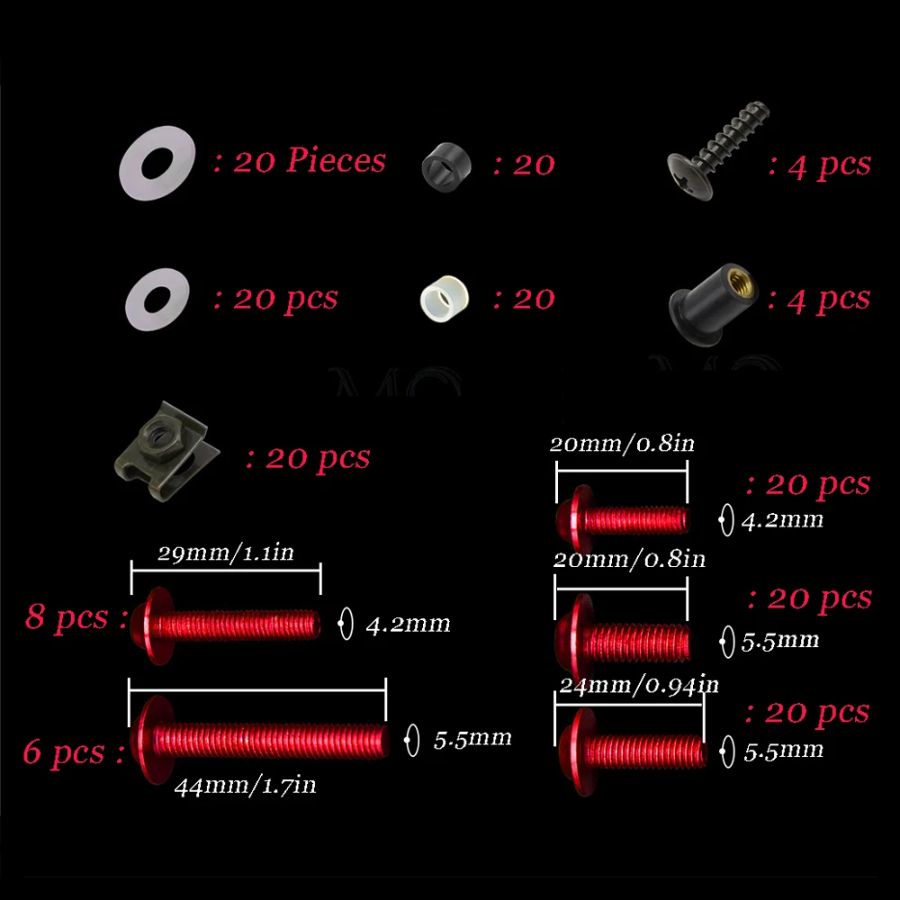 Universal Motorcycle Full Fairing Screws Kit Body moto cover Bolts Nuts FOR honda vfr800 cb1000r 2018 bmw s1000rr 2010 gsx r |