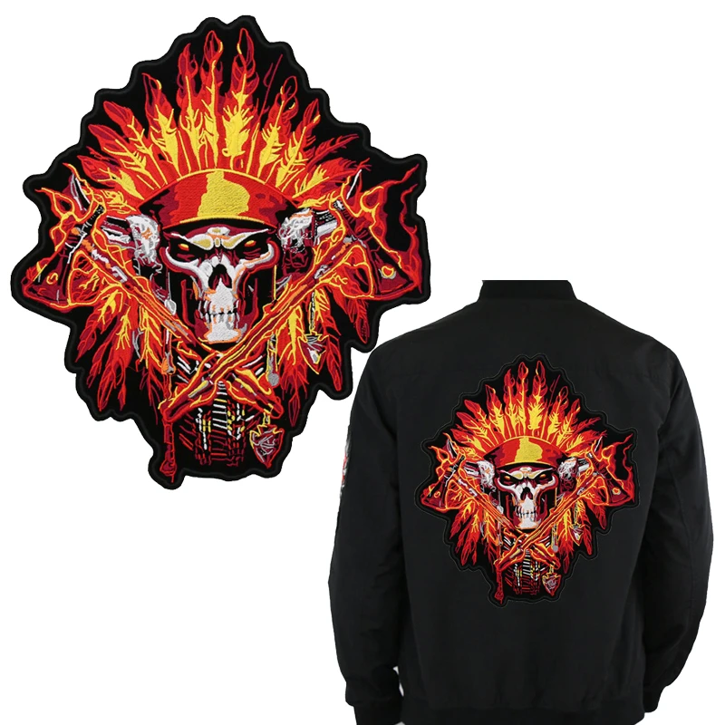 Высокое качество рок н джинсы с вышитыми черепами нашивки в стиле панк