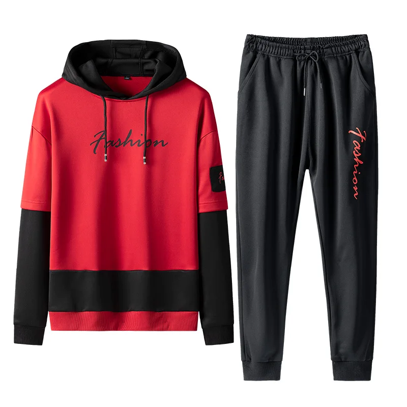 Повседневные толстовки мужские комплекты толстовка с капюшоном спортивный