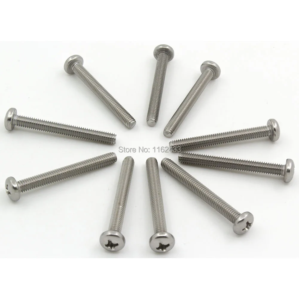 10 шт./лот M4 * 35 нержавеющая сталь 304 крестообразный встраиваемый винт M4x35 круглая