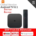 Оригинальный Xiaomi Mi ТВ приставка S 4K HDR Android tv 8,1 Ultra HD 2G 8G wifi Google Cast Netflix IPTV Set-Top Box 4 медиаплеер