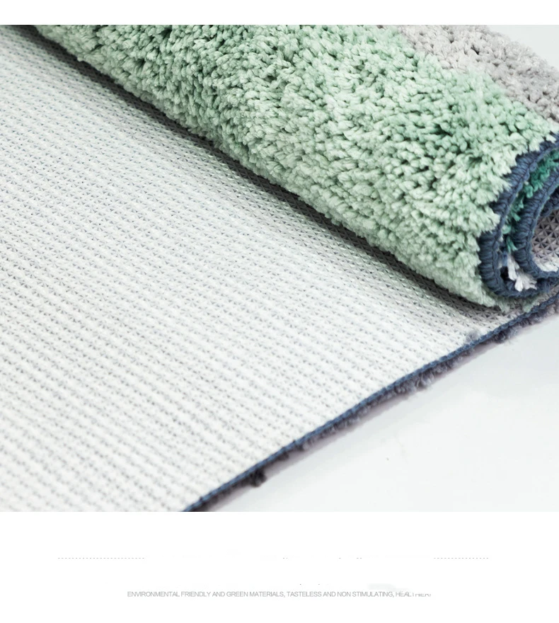 Nordic modern rug new simple household flocking carpet floor mat bedroom bathroom slip | Дом и сад