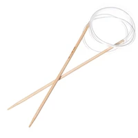 2 75mm bamboo circular knitting needles transparent tube crochet hook set crafts sewing accessory 80cm31 48 long 1 pc