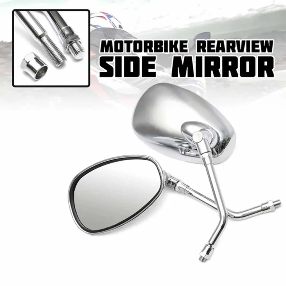 

1Pair New Universal Motorcycle Rearview Mirror Metal Shell 10MM Reverse Mirror Tricycle Reflector Motorcycle Accessories