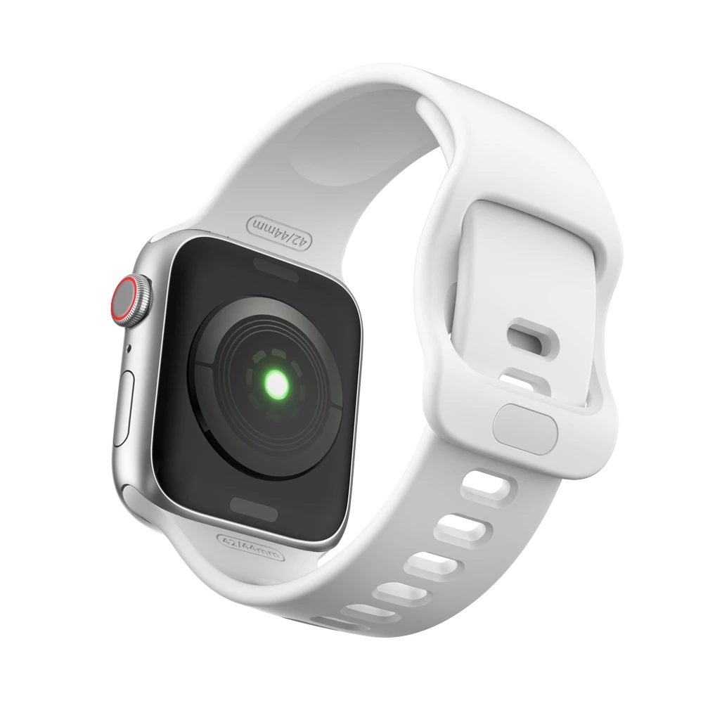 Ремешок силиконовый для Apple Watch 5 4 3 2 1 спортивный сменный резиновый браслет iWatch 44