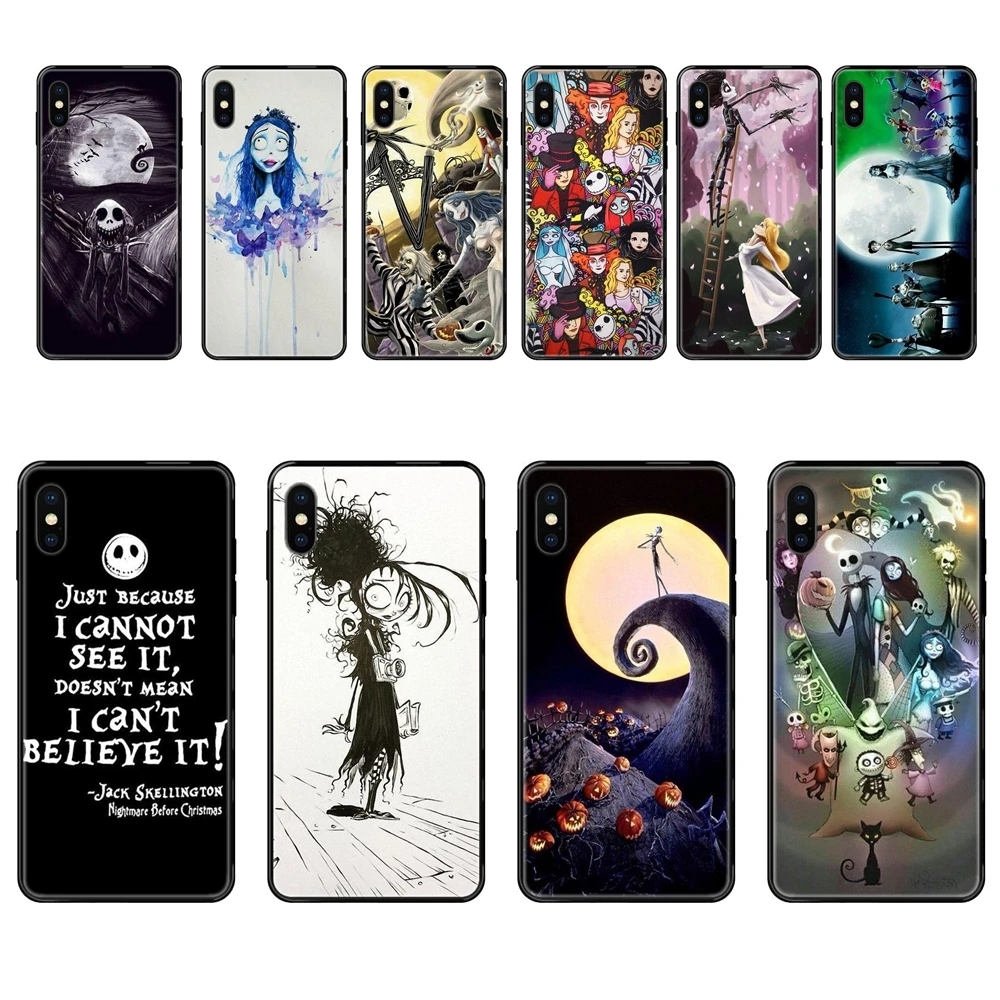 Черный мягкий чехол из ТПУ Для Xiaomi Mi Note A1 A2 A3 5 5s 6 8 9 10 SE Lite Pro Ultra Tim Бертон - купить по