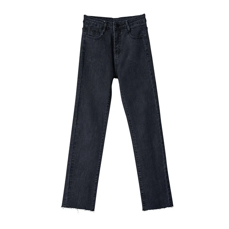 

Women Spring Autumn Slim Black Solid Color Denim Long Pants Ladies Fashion Sweet Style Trousers Female Brand Casual Pants ZM470
