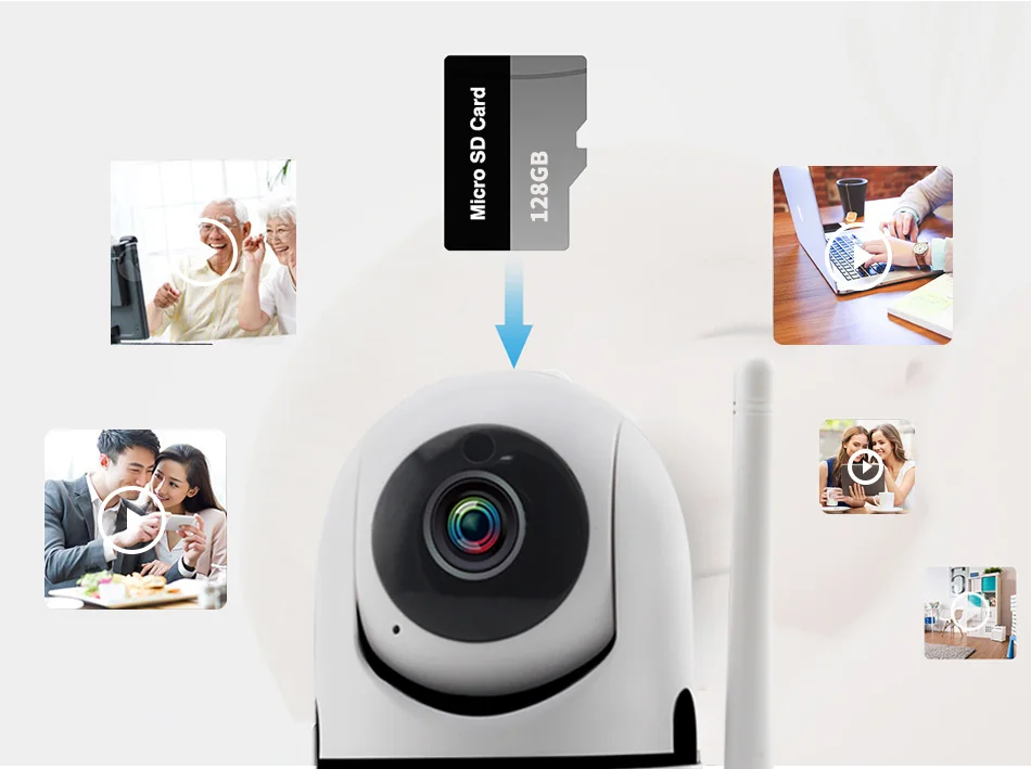 Smar 1080P H.265 домашняя ip-камера видеонаблюдения с поддержкой Wi Камера двухстороннее аудио Беспроводной мини Камера Ночное видение кабельным телевидением беспроводным Камера Видеоняни и Радионяни