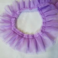 1m purple lace fabric tulle high quality double mesh material applique 5cm lace trim guipure sewing ribbon dress crafts qt31
