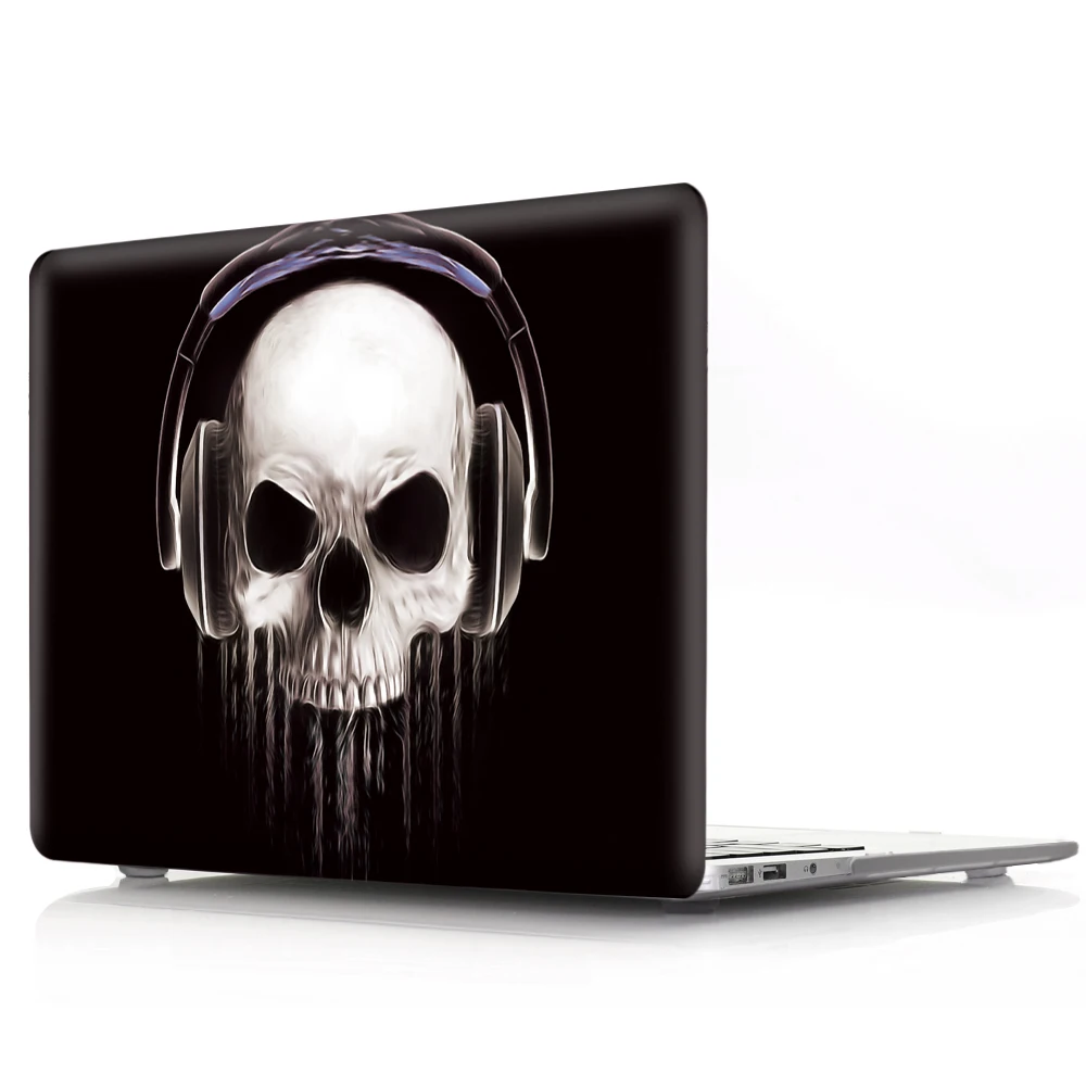 Мультфильм Черный череп Coque для Macbook Pro 13 15 2018 Touch bar чехол ноутбука A1707 A1706 A1989 A1990