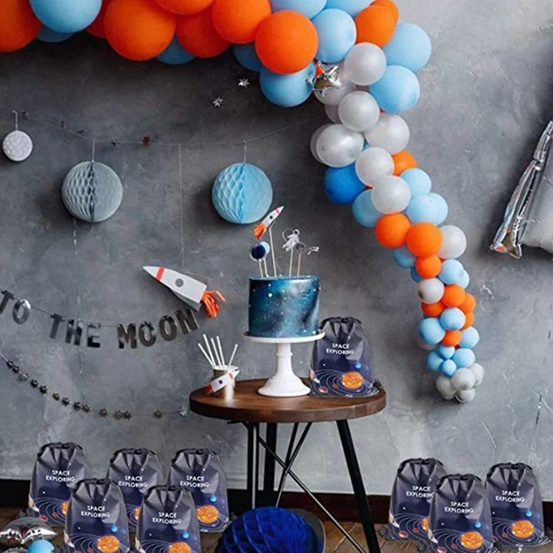 

10Pcs Non-Woven Outer Space Planet Party Gifts Bags Baby Shower Candy Bags Kids Gifts Packing Backpack Birthday Party Decoration