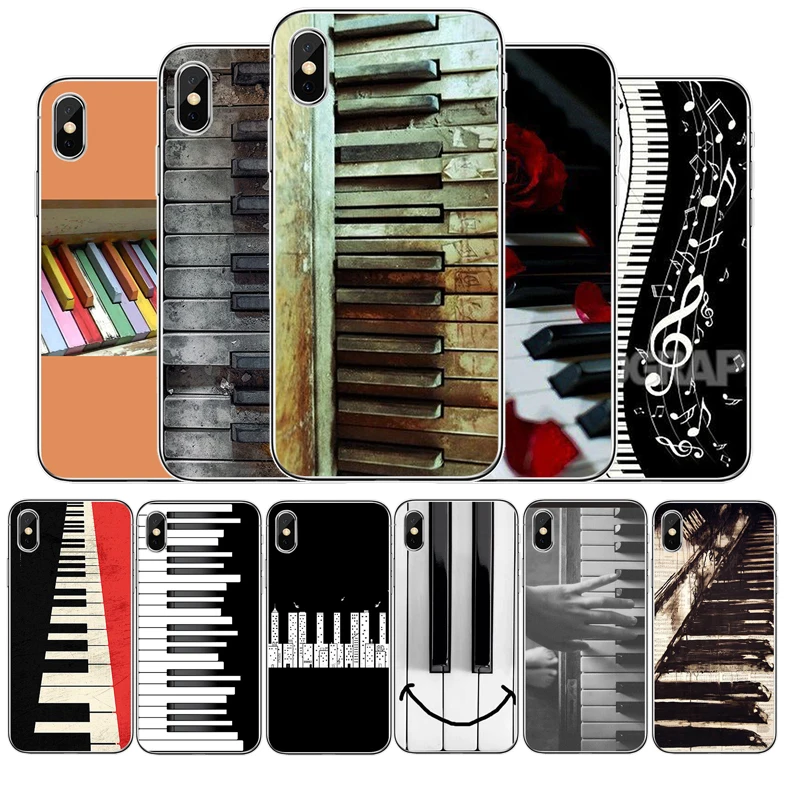 Мягкий силиконовый чехол для телефона с изображением ключа пианино iPhone 5 5S 6 6plus 7 8