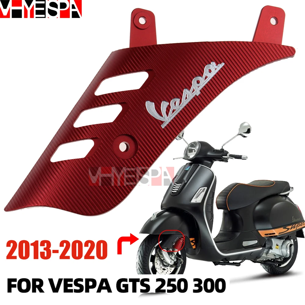 

Переднее колесо мотоцикла рокер амортизатор боковая крышка протектор Красный CNC алюминий для VESPA GTS 125 200 300 2013 - 2019 2020