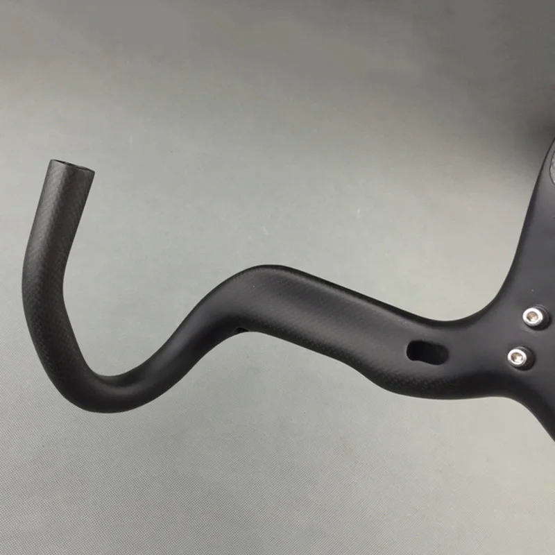 Продажа Черный/красный матовый полностью из углеродного волокна Интегрированный руль для дорожного велосипеда T800 ручка для велосипеда изогнутые с...