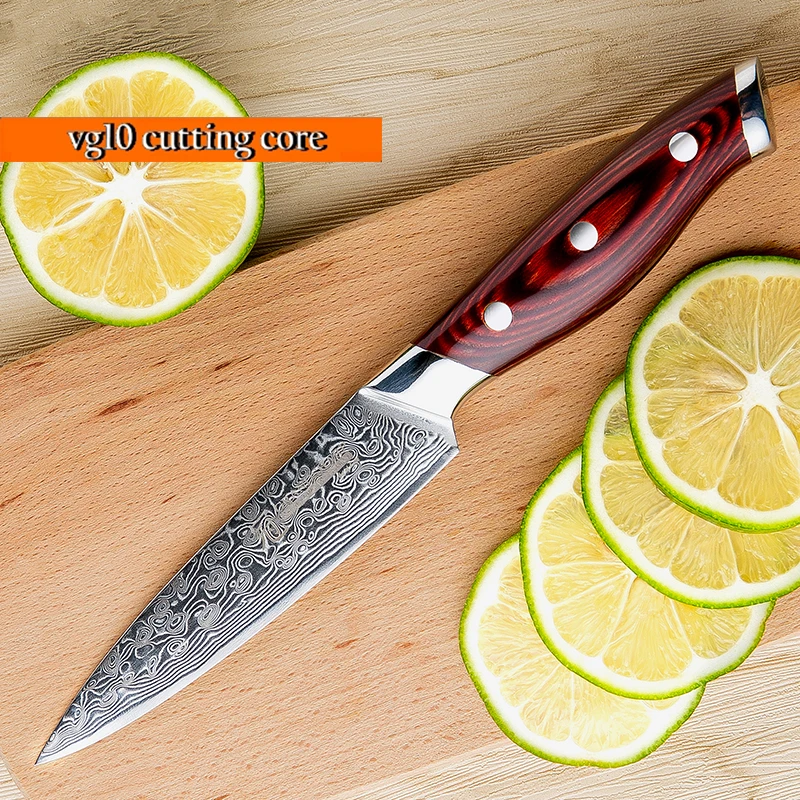 Набор ножей для стейка 4 шт. Дамасские кухонные ножи 67 слоев vg10 японские стальные